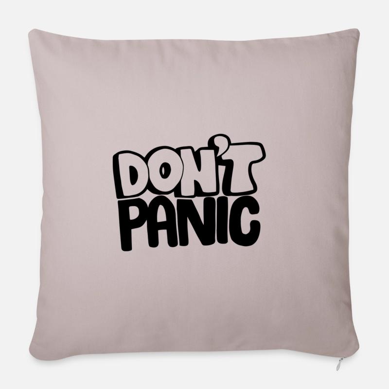 No panic - Sofa pillowcase 17,3'' x 17,3'' (45 x 45 cm) - light taupe