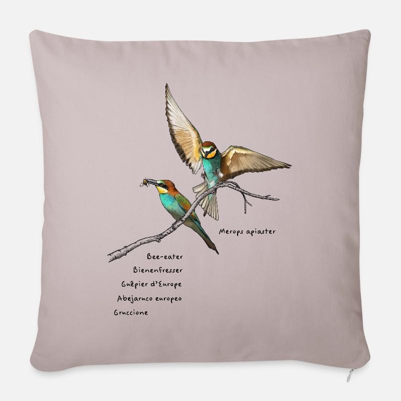Mangeurs d’abeilles - Housse de coussin décorative 45 x 45 cm - taupe clair