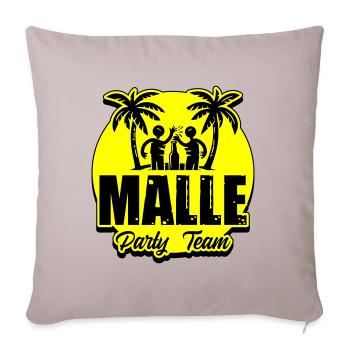 Malle Party Team Holidays Mallorca - Sofa pillowcase 17,3'' x 17,3'' (45 x 45 cm) - light taupe - Front