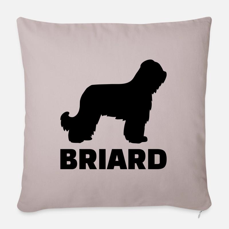 Briard - Sofakissenbezug 45 x 45 cm - helles Taupe