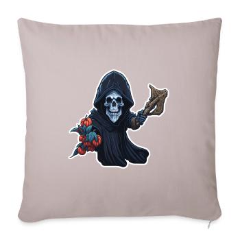 Squelette - Housse de coussin décorative 45 x 45 cm - taupe clair - Devant