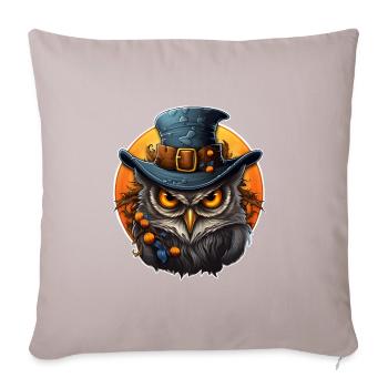 Eule Halloween - Sofakissenbezug 45 x 45 cm - helles Taupe - Vorne