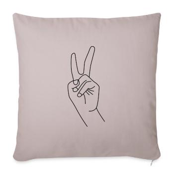 Peace - Housse de coussin décorative 45 x 45 cm - taupe clair - Devant