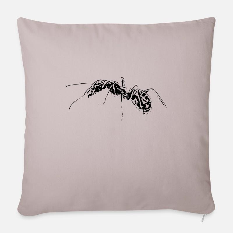 Ameise - Sofakissenbezug 45 x 45 cm - helles Taupe