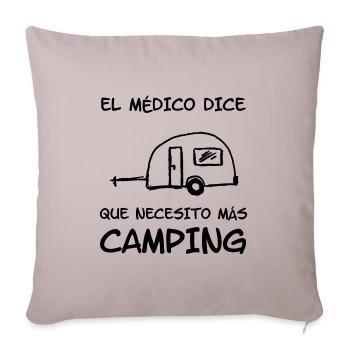 el medico dice - Sofakissenbezug 45 x 45 cm - helles Taupe - Vorne