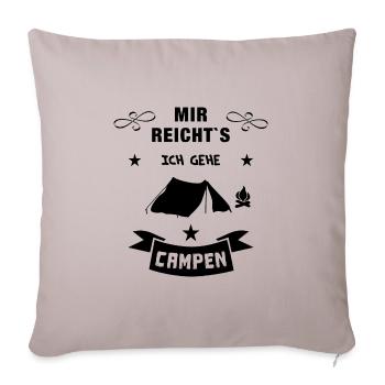mir reichts camping zelt - Sofakissenbezug 45 x 45 cm - helles Taupe - Vorne