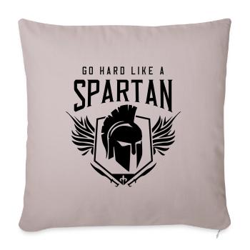 spartaner motivation spartan fitness - Sofakissenbezug 45 x 45 cm - helles Taupe - Vorne