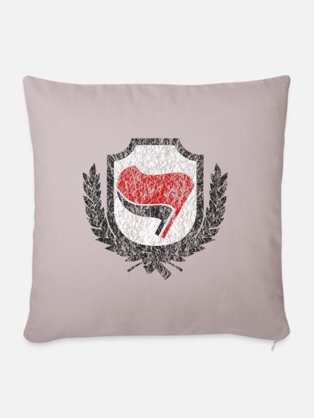 antifa symbol - Sofakissenbezug 45 x 45 cm - helles Taupe