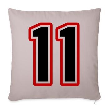 11 symbole de nombre - Housse de coussin décorative 45 x 45 cm - taupe clair - Devant