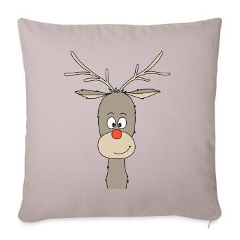 Rentier Rudy - Sofakissenbezug 45 x 45 cm - helles Taupe - Vorne