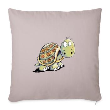 Tortues douces - Tortue - Housse de coussin décorative 45 x 45 cm - taupe clair - Devant