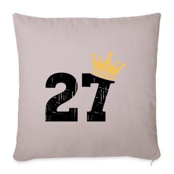 27 Crown 27th Birthday 27 Years - Sofa pillowcase 17,3'' x 17,3'' (45 x 45 cm) - light taupe - Front