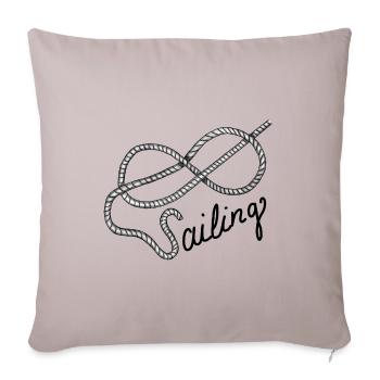 Sailing Segeln Achter Knoten mit Leine - Sofakissenbezug 45 x 45 cm - helles Taupe - Vorne