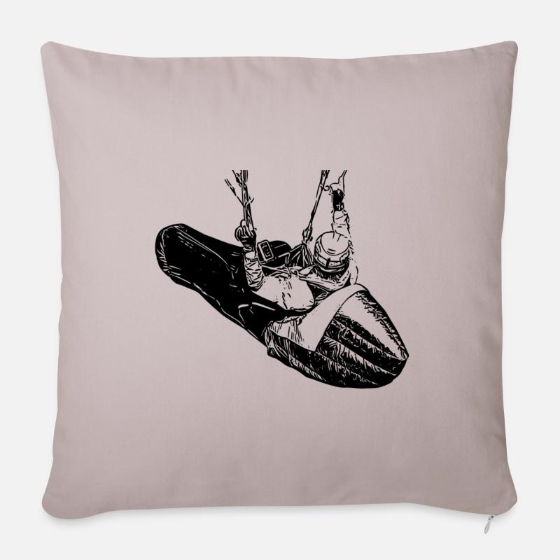 Parapente - Housse de coussin décorative 45 x 45 cm - taupe clair