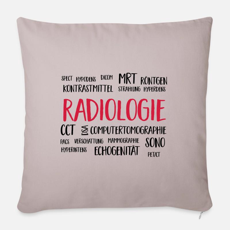 radiologiecloud - Sofakissenbezug 45 x 45 cm - helles Taupe