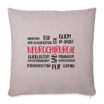 neurosurgery cloud - Sofa pillowcase 17,3'' x 17,3'' (45 x 45 cm) - light taupe - Front