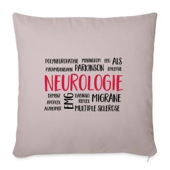 neurologie - Sofakissenbezug 45 x 45 cm - helles Taupe - Vorne