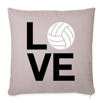 love volleyball - Sofa pillowcase 17,3'' x 17,3'' (45 x 45 cm) - light taupe - Front