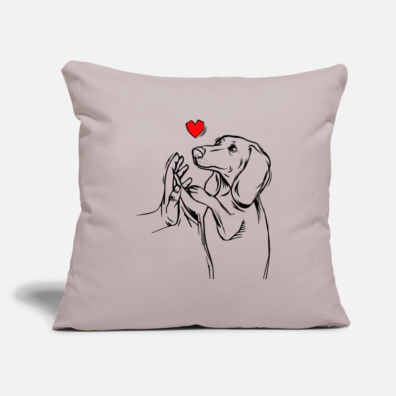 teckel Housse de coussin décorative 45 x 45 cm
