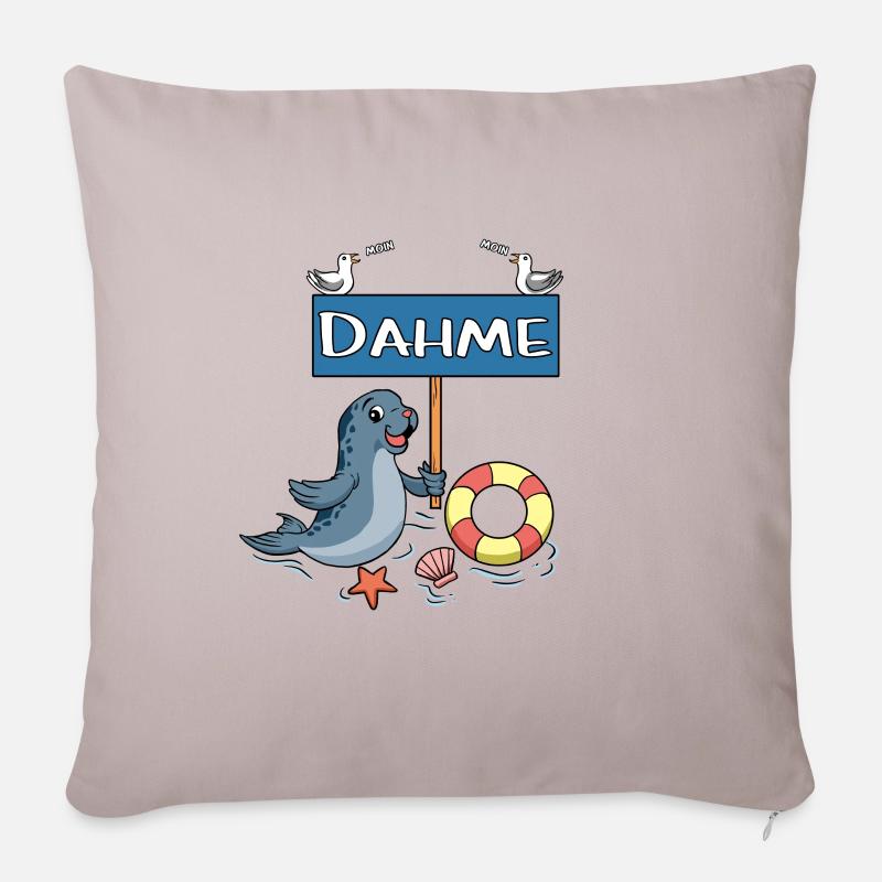 Moin Moin - Ostseeheilbad Dahme - Sofakissenbezug 45 x 45 cm - helles Taupe