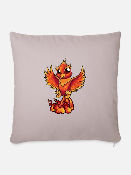 Kawaii Phoenix - Sofakissenbezug 45 x 45 cm - helles Taupe