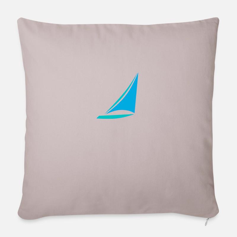 Segelboot - Sofakissenbezug 45 x 45 cm - helles Taupe