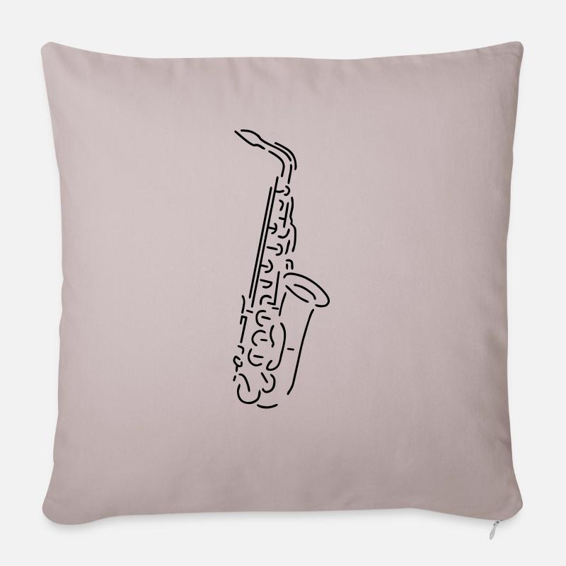 alto saxophone - Sofakissenbezug 45 x 45 cm - helles Taupe