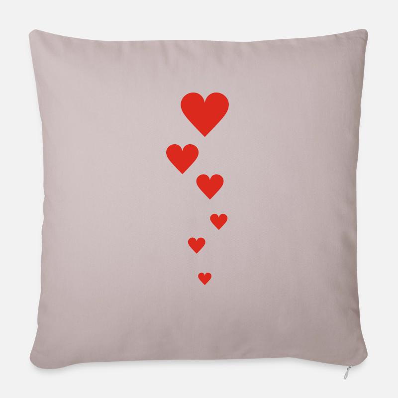 liebe - Sofakissenbezug 45 x 45 cm - helles Taupe