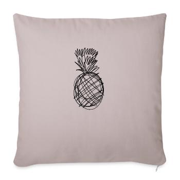 ananas - Housse de coussin décorative 45 x 45 cm - taupe clair - Devant