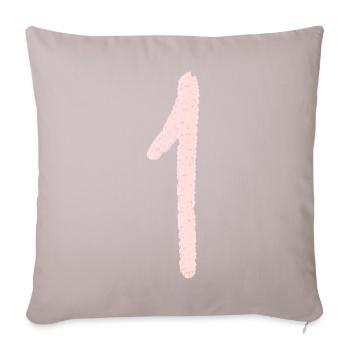 Chiffre 1 - Housse de coussin décorative 45 x 45 cm - taupe clair - Devant