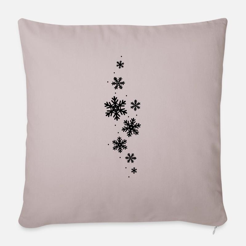 Eiskristalle Glitzer - Sofakissenbezug 45 x 45 cm - helles Taupe
