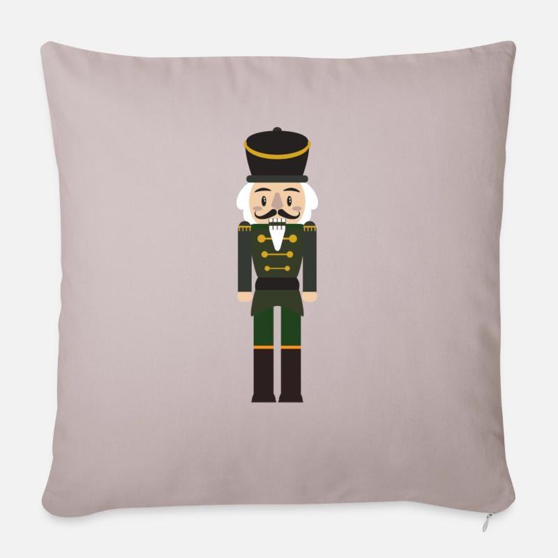 Weihnachtspullover Nussknacker - Sofakissenbezug 45 x 45 cm - helles Taupe