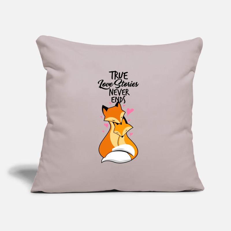 Lovers - foxes in love Sofa pillowcase 17,3'' x 17,3'' (45 x 45 cm)