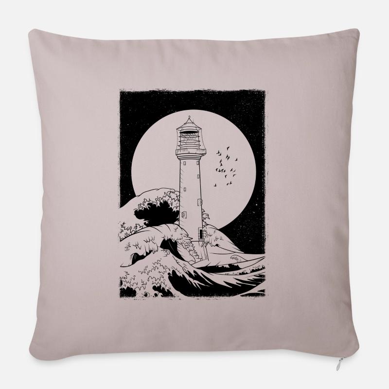 bell rock lighthouse black only shirt amazon - Sofakissenbezug 45 x 45 cm - helles Taupe