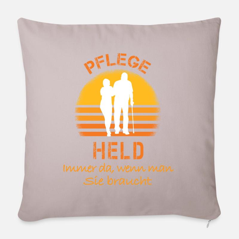 Held in der Pflege - Sofakissenbezug 45 x 45 cm - helles Taupe