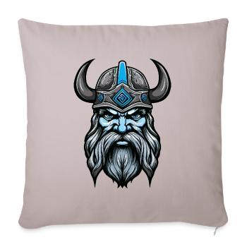 Chef Viking Valhalla Odin - Housse de coussin décorative 45 x 45 cm - taupe clair - Devant