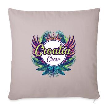 Croatia Crew Holidays - Sofa pillowcase 17,3'' x 17,3'' (45 x 45 cm) - light taupe - Front