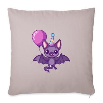 Chauve-souris Anniversaire Bébé - Housse de coussin décorative 45 x 45 cm - taupe clair - Devant