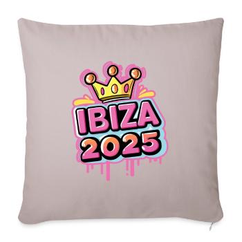 Ibiza 2025 Party - Sofa pillowcase 17,3'' x 17,3'' (45 x 45 cm) - light taupe - Front