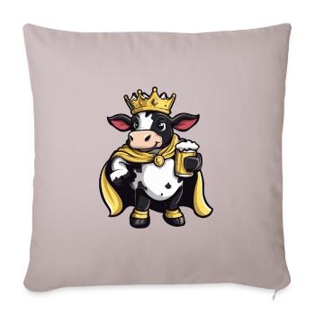 Bière de vache drôle - Housse de coussin décorative 45 x 45 cm - taupe clair - Devant