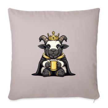 Mountain Goat Beer Funny - Sofa pillowcase 17,3'' x 17,3'' (45 x 45 cm) - light taupe - Front