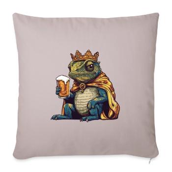 Chameleon Bière Drôle - Housse de coussin décorative 45 x 45 cm - taupe clair - Devant
