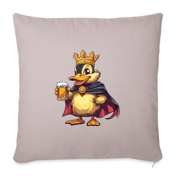 Bière de canard drôle - Housse de coussin décorative 45 x 45 cm - taupe clair - Devant