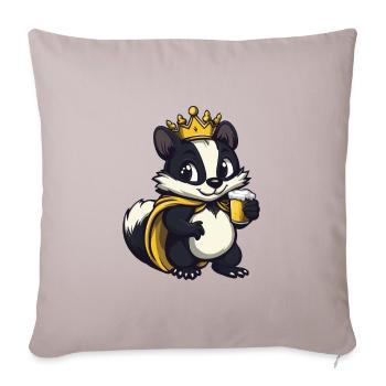 Skunk Bière Drôle - Housse de coussin décorative 45 x 45 cm - taupe clair - Devant