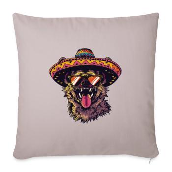 Hyena Funny Sombrero - Sofa pillowcase 17,3'' x 17,3'' (45 x 45 cm) - light taupe - Front