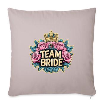 Équipe Mariée Mariage Enterrement de vie de jeune fille - Housse de coussin décorative 45 x 45 cm - taupe clair - Devant