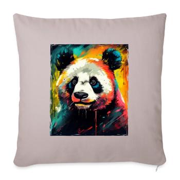 Panda Portrait - Sofa pillowcase 17,3'' x 17,3'' (45 x 45 cm) - light taupe - Front