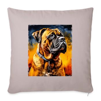 Mastiff Dog Portrait - Sofa pillowcase 17,3'' x 17,3'' (45 x 45 cm) - light taupe - Front