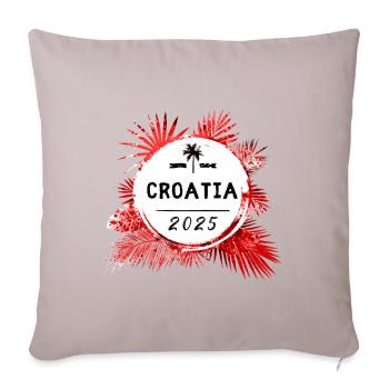 Croatia 2025 Colorful - Sofa pillowcase 17,3'' x 17,3'' (45 x 45 cm) - light taupe - Front