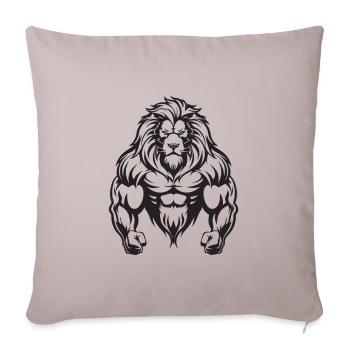 Muscles Lion - Housse de coussin décorative 45 x 45 cm - taupe clair - Devant